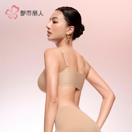 都市丽人粉底内衣Vbra锦泳薄无排扣无钢圈文胸LBH6X2 商品图2