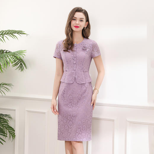 「高货deo」全新升级【铂金会员441/天猫599/差价158】(10411)洛诗琳国风蕾丝连衣裙2025夏季新中式优雅假两件连衣裙 商品图1