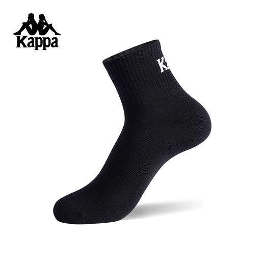 Kappa卡帕背靠背运动袜男2025新款夏季吸汗透气中筒袜子跑步袜女K0FY8WE03 商品图0