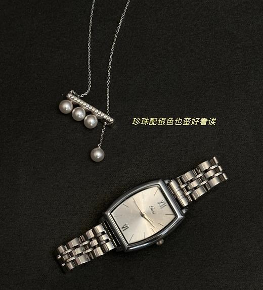 925纯银进口施华洛珍珠极光平衡木珍珠项链 商品图1