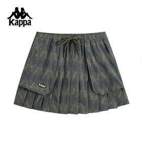 Kappa卡帕背靠背运动短裙女2025新款夏季百褶裙弹力裙裤半身裙子K0F62DY73