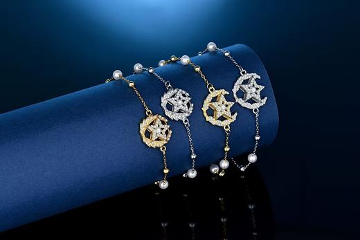 【唯你系列】新款925银锆石贝珠项链手链ss 商品图1