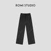 ROMI STUDIO极简舒适经典黑色百搭抽绳直筒休闲裤RWBSXD1746 商品缩略图0