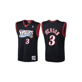 Mitchell&Ness 76人艾佛森 00-01赛季球衣 黑色