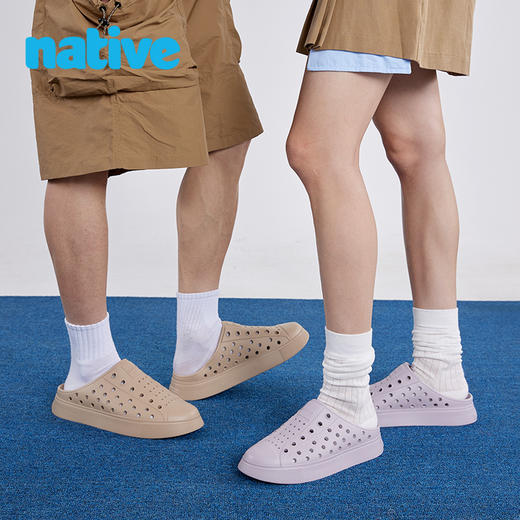 EVA发泡工艺，Native 3.5cm厚底洞洞鞋半拖鞋 商品图2