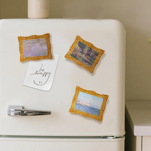 波士顿美术博物馆 大师系列 莫奈日本桥树脂 莫奈昂蒂布海角树脂 莫奈睡莲树脂 冰箱贴 商品图3