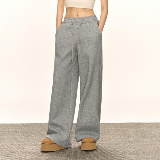 Ariseism 美式复古加绒阔腿裤女秋冬新款长裤子 商品图3