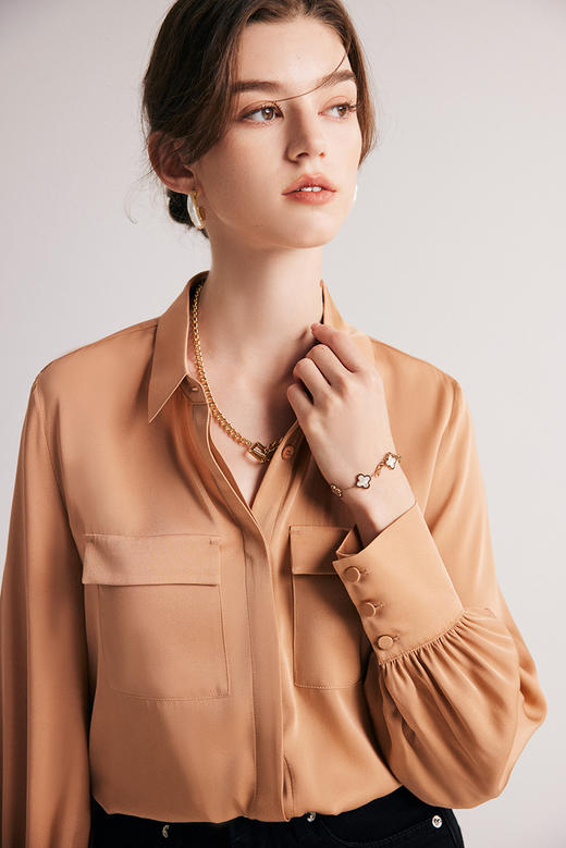 商场同步2000＋重磅桑蚕丝缎面真丝衬衫 商品图7