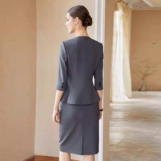IWY/灰色酒店经理职业套装女西装配裙子两件套夏季案场客服工作服高端CS1998 商品图3