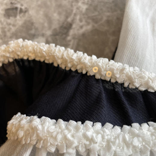 一眼就相中的款！！巨推！2025法式捏褶花边领灯笼袖宽松苎麻衬衫上衣！ 商品图3