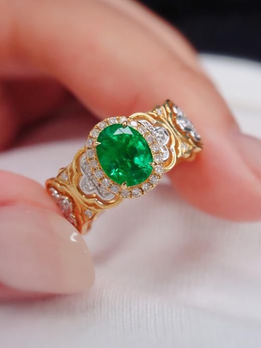 1.09ct刻面祖母绿戒指 商品图1