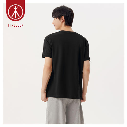 Threegun三枪 【丝感棉】男士短袖T恤（莫奈联名款）-24119A011 商品图2