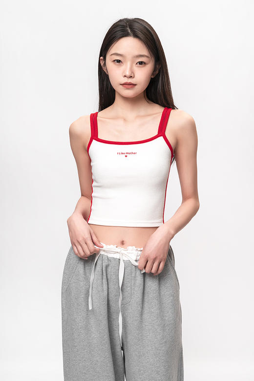 靴下物红色吊带女内搭夏外穿上衣2025新款打底无袖辣妹白色小背心 商品图5