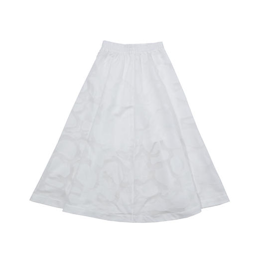 谜底半身裙女2025夏季新品度假大摆裙烧花宽松A型长半裙252MB0591 商品图4