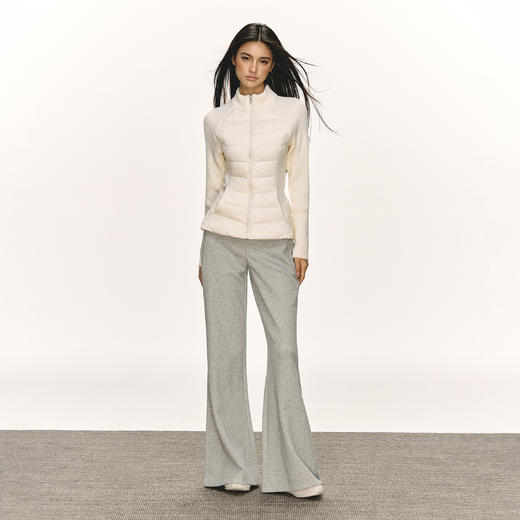 Ariseism 美式复古立领针织拼接羽绒服女秋冬新款修身上衣 商品图4