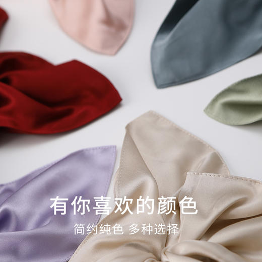 金三塔100%桑蚕丝新品真丝方形发圈女蚕丝养发护发法式不留痕发绳  JXQ309 商品图2