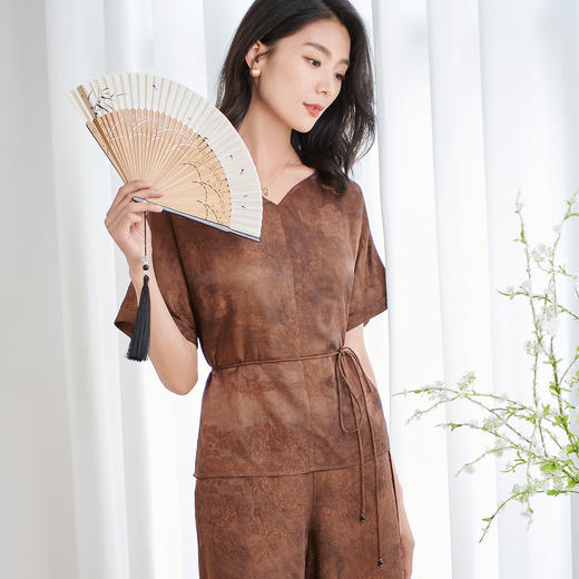 【提花衬衫】时尚简约印染不规则设计衬衣2504 商品图4