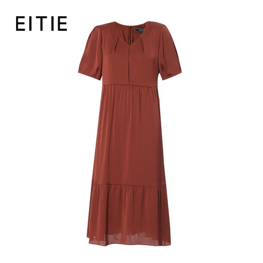 EITIE爱特爱法式优雅气质显瘦V领连衣裙夏新款8207963 商品图0