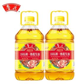 鲁花香味家族5S压榨一级花生油 5L*2