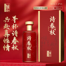 52度诗春秋风雅颂典之雅浓香型白酒500ml*6