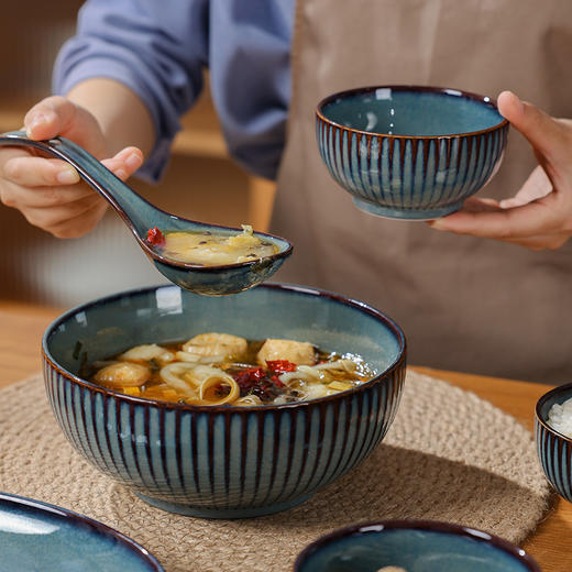 【梦幻时空窑变系列】梦幻窑变餐具典雅餐盘餐具碗盘家用饭碗简约创意盘子碟子 商品图6