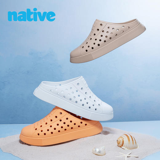 EVA发泡工艺，Native 3.5cm厚底洞洞鞋半拖鞋 商品图4