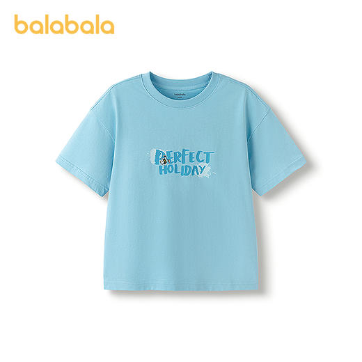 巴拉巴拉儿童短袖t恤男大童上衣2025夏新款童装透气t恤舒适百搭潮 商品图4