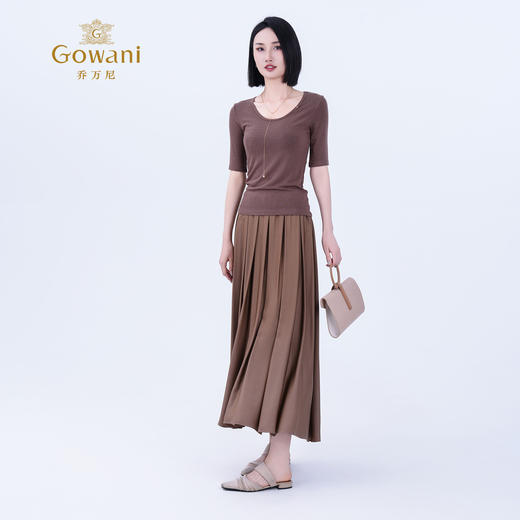 【三色可选】乔万尼新品修身显瘦大圆领短袖T恤EZ2C143 商品图8