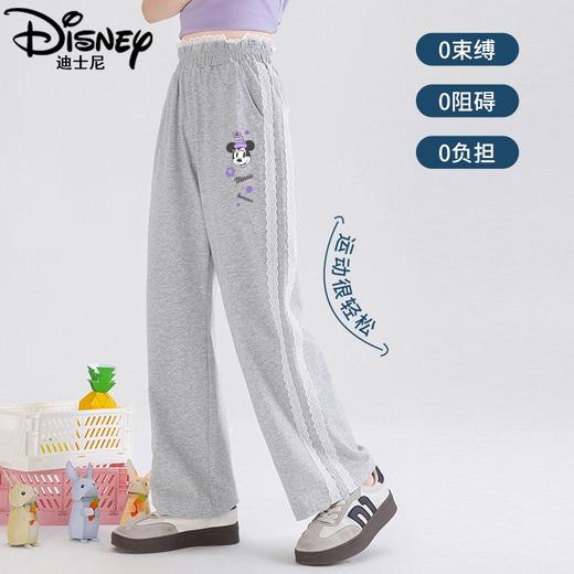 迪士尼女童裤子夏季阔腿裤2025新款儿童冰丝防蚊裤薄款女大童长裤 商品图2