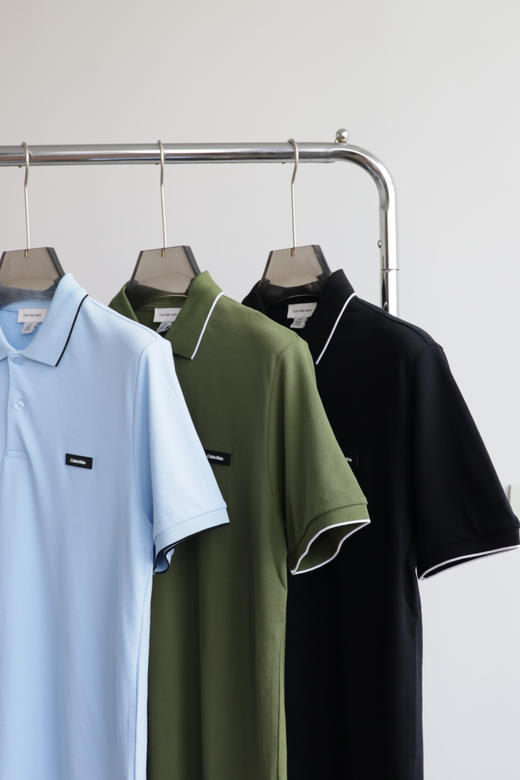 西K 字母小标 翻领短袖POLO衫 TX525 商品图4