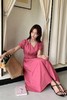 SUMMER & SAGE 玫红色法式茶歇连衣裙 20418 商品缩略图1