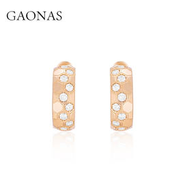 GAONAS 高纳仕耳饰 柏林热吻 时尚蜂巢金色耳环11420EGO