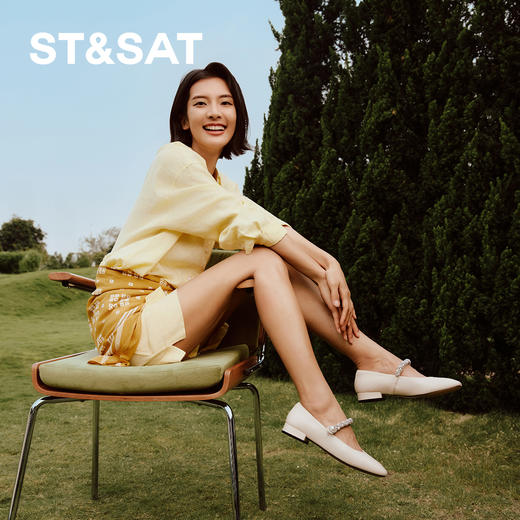 【鎏银羊皮】星期六方糖珍珠链条玛丽珍SSD1111107 商品图5