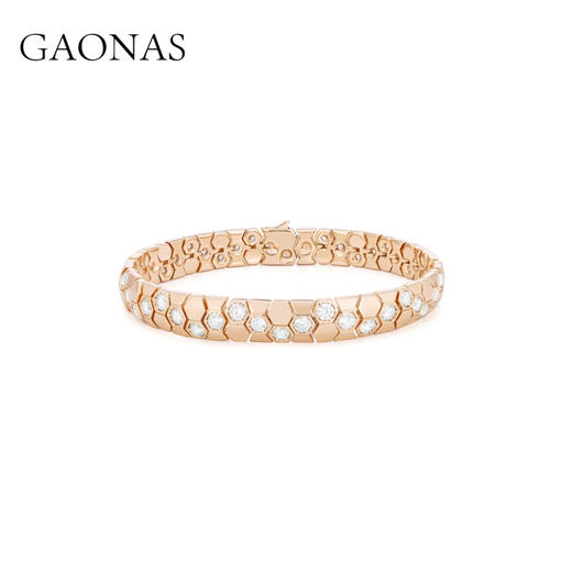 GAONAS 高纳仕手链 柏林热吻 金色蜂巢设计手链11419SGO 商品图0