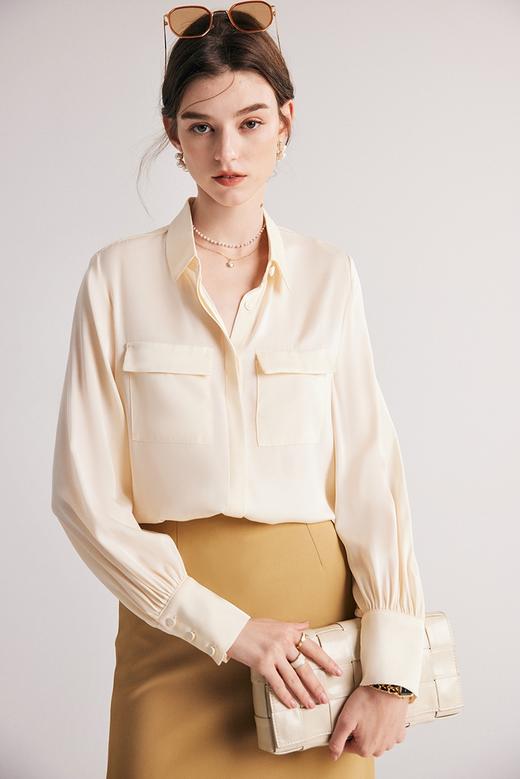 商场同步2000＋重磅桑蚕丝缎面真丝衬衫 商品图0