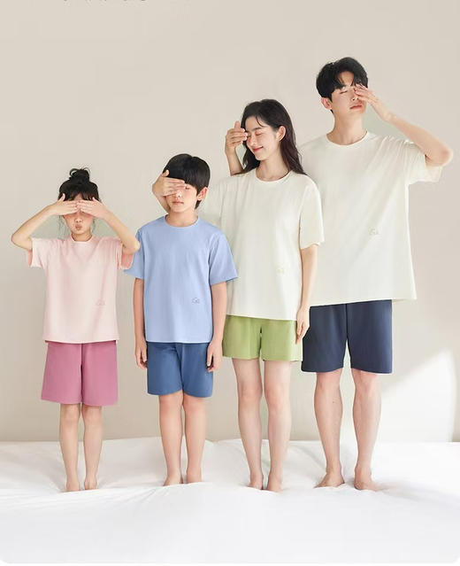 【国标A类面料，婴幼儿面料标准】亲子睡衣套装！95%棉！超舒适！0感睡衣居家服套装！ 商品图0