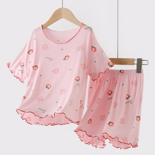 优选丨COO ENERHGY女童莫代尔睡衣夏季冰丝薄款儿童居家服新款a类女孩短袖短裤套装/睡裙 商品图4