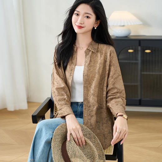 【简约天丝衬衫】百搭知性纯色衬衫长袖衬衣薄款1150 商品图1