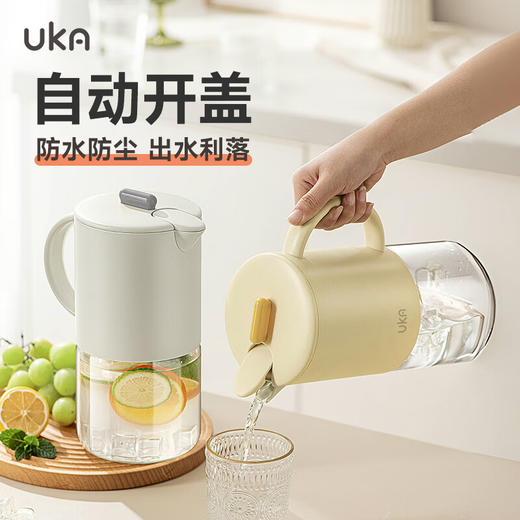 【6F】多样屋（TAYOHYA）UKA半包款玻璃壶冷水壶耐高温加厚防爆高硼硅玻璃杯家用果茶水壶 半包冷水壶 1500ml 商品图1