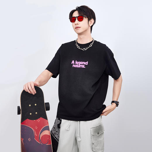 【新品上市】HX 夏季圆领短袖T恤宽松C102520249101 商品图3