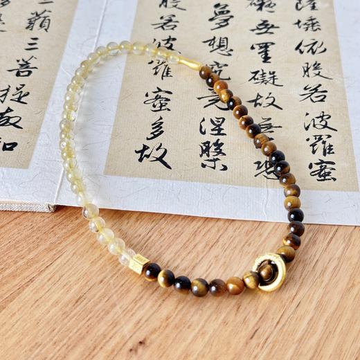 【敦煌小鱼儿·虎眼石金发晶双圈手串】敦煌福泽小众虎眼石金发晶 水晶手串男女 双圈手串 商品图3