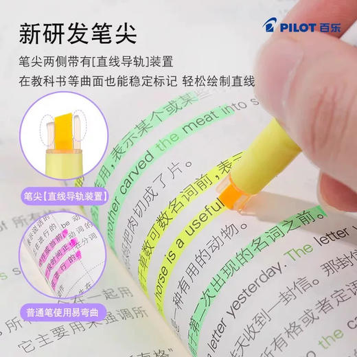 百乐KIRE-NA奇丽奈双轨软头双头荧光/浅蓝 商品图2