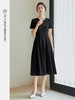 FUYAO扶摇 西装短袖连衣裙女2025夏季优雅名媛风西装裙醋酸小黑裙 商品缩略图0