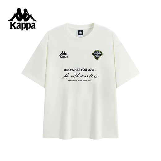Kappa卡帕背靠背运动短袖男2025新款夏季宽松纯棉t恤透气上衣女潮K0F52TD66 商品图1
