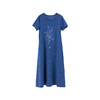 绽放旅行女装234朵/竹节棉针织手绘螺旋花短袖连衣裙舒适透气百搭 商品缩略图4