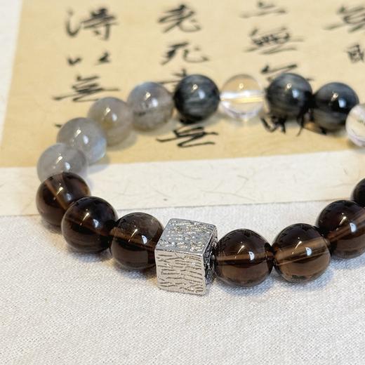 售完不补【敦煌星月·金发晶/茶晶情侣手串】小众水晶手链女设计感 鹰眼石茶晶绿幽灵手串情侣款 商品图0