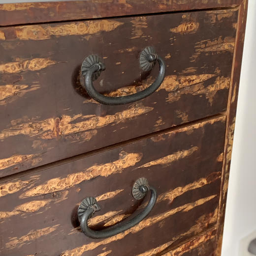 日本樱皮细工实木抽屉柜 商品图2