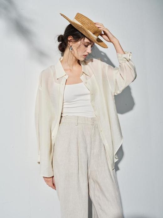 363604013-初棉醋酸天丝肌理感微透宽松衬衫 商品图5