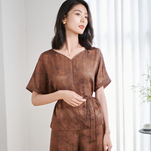 【提花衬衫】时尚简约印染不规则设计衬衣2504 商品图2