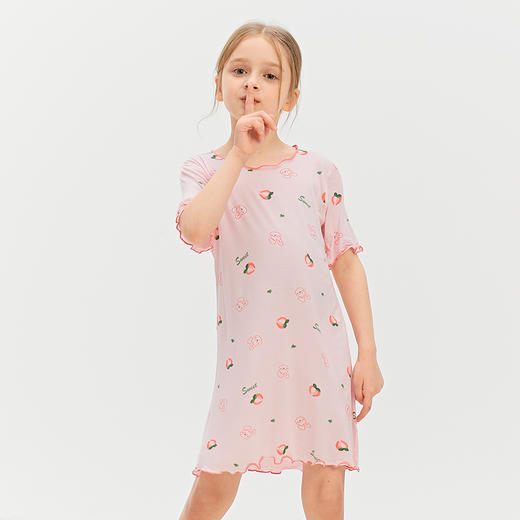 优选丨COO ENERHGY女童莫代尔睡衣夏季冰丝薄款儿童居家服新款a类女孩短袖短裤套装/睡裙 商品图8